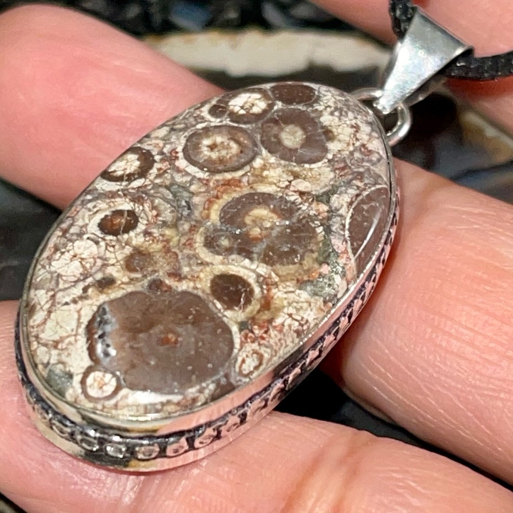 Birds Eye Ryolite Jasper Pendant 1 7/8”